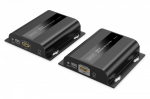 Przedłużacz (extender) po skrętce kat.6 HDMI 4K/60Hz przez IP 1G lub do 120m/200m, max. 253 odbiorniki, sterowanie IR - zestaw (odbiornik/nadajnik) | DS-55351 | 4016032501893