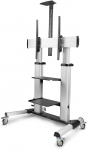 StarTech 1110C-MOBILE-TV-CART uchwyt do telewizor&oacute;w 2,54 m (100") Black, Silver | 1110C-MOBILE-TV-CART | 0065030906302