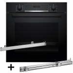 BOSCH HBA514BB3 oven + BOSCH HEZ538000 single-level telescopic runners | HBA514BB3 + HEZ538000 | 5901443357100