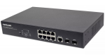 Pārvaldāms slēdzis Intellinet 8 portu Gigabit Ethernet PoE+ ar 2 SFP portiem | 561167 | 766623561167