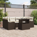7-osaline aiam&ouml;&ouml;bli komplekt patjadega Brown Pol&uuml; rattan, kahekohaline aiam&ouml;&ouml;bel patjadega Brown Pol&uuml; rattan | 3348394 | 8721158985088