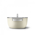 Smeg CSF2412CRM Pott 24 cm keraamilise kattega, roostevabast terasest k&auml;epide, kreemjas matt | CSF2412CRM | 8017709355913