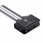 LevelOne KVM Switch 2-Port USB HDMI-Kabel        sw | KVM-0290 | 4015867188835