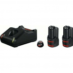 Bosch Powertools PRO Starter-Set 12V (2x GBA 12V 2.0Ah + GAL 12V-40 Professional) (Black, 2x Akku + Ladeger&auml;t) | 1600A019R8 | 3165140968188