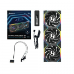 Lian Li UNI FAN SL Wireless LCD L&uuml;fter, ARGB, PWM, 3er-Pack inkl. Controller - Reverse Blade, 120 mm, Black | LULI-101 | 4718466016836