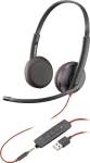 POLY Blackwire 3225 Stereo USB-A k&otilde;rvaklappide komplekt | 80S11AA | 5715063257029