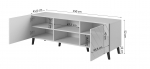RTV cabinet ABETO 150x42x52 black glossy | ABETO RTV150 CZ | 5903815006432