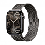 Watch Apple Watch Series 10 GPS + Cellular 42mm Slate Titanium Case with Sport Loop - Slate Milanese | MX053QL/A | 195949566387