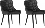 Beliani Zestaw 2 krzeseł do jadalni Black SOLANO | 93059 | 4260602370628