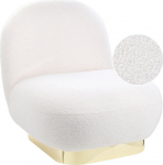 Beliani Fotel boucle biały LOVIISA | 361225 Bel | 4255664808554