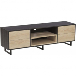 Beliani Szafka RTV ciemne drewno MAINE | 185857 | 4251682231237