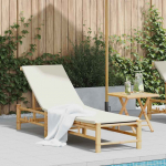 vidaXL Leżak z poduszkami, 55x199x30 cm, bamboo | 4108226 | 8721158786685