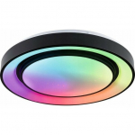 Lampa sufitowa Paulmann Panel Rainbow Dynamic 38,5W RGB Zmienna Biel White/Black | PL70545 | 4000870545201