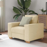 vidaXL Tugitool, cream, 59 cm, riidega polsterdatud | 4105065 | 8721158689740