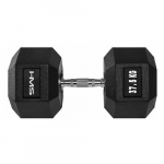 HMS hantel Hex Pro kummiga kaetud 1 x 37.5 kg | 17-66-126 | 5907695518191