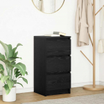 vidaXL Komoda Black Dąb 37,5x35x76 cm Drewno klejone | 861725 VidaXL | 8721158706447