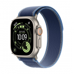 Apple Watch Ultra 3 GPS + Cellular 49mm Natural Titanium Case with Blue/Bright Blue Trail Loop - S/M | MEWR4QF/A | 0195950609318