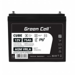 Akumulator AGM VRLA 12V 75Ah IP54 | AGM12V75AH-J | 5904326375727