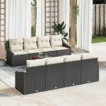 vidaXL 9-osaline aiam&ouml;&ouml;bli komplekt patjadega must Pol&uuml;rattan Akaatsia | 3347803 | 8721158979179