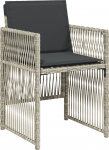 vidaXL Aiam&ouml;&ouml;bli komplekt, 5 osa, padjadega, helehall rattan | 3380667 | 8721288655875