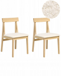 Beliani Komplekt 2 s&ouml;&ouml;gitoa tooli ISLE Puit Light brown/beige | 648898 Bel | 4069605037855