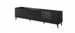 RTV cabinet ABETO 200x42x52 black glossy | ABETO RTV200 CZ | 5903815006401