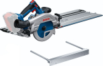 Bosch Powertools Akku-Handkreiss&auml;ge GKS 18V-57-2 GX Professional solo + FSN 440 X (blau/Black, ohne Akku und Ladeger&auml;t, mit F&uuml;hrungsschiene f&uuml;r Querschnitte) | 06016C1003 | 4053423254358