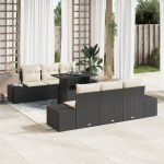 vidaXL Zestaw Sofy Ogrodowej Zestaw 7 Black Wicker Rattan | 3357840 | 8721288380432