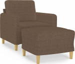 Tugitool jalatoega, Brown, 60 cm, riidega polsterdatud | 3201187 | 8721012061545