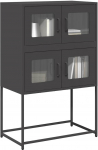 vidaXL Komoda wysoka czarna 68x39x107 cm stalowa | 853344 VidaXL | 8721158371782