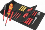 Wera Kraftform Kompakt VDE 18 Universal 1 Tool Finder, 18-teilig (rot/gelb, inkl. Steckgriff, Phasenpr&uuml;fer, VDE-Wechselklingen) | 05006613001 | 4013288229991