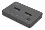 Stacja dokująca dysk&oacute;w z funkcją klonowania | USB-C 3.2 Gen2 10Gbps | SSD M.2 NVMe (max. 2x 4TB) | Funkcja Offline Clone | Czarna | DA-71545-1 | 4016032501381