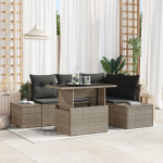 vidaXL Aiam&ouml;&ouml;bli komplekt 5-osaline Hall rattan, pol&uuml;ester | 3357912 | 8721288381156
