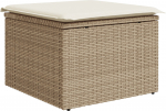 Aiam&ouml;&ouml;bli komplekt vidaXL 9 osa koos patjadega Beige pol&uuml;rotang Akatsia | 3349749 | 8721158998637