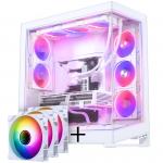 PHANTEKS NV Series NV9 E-ATX-Geh&auml;use, Tempered Glass, ARGB - mattwei&szlig; + M25 Gen2 PWM D-RGB L&uuml;fter 3er-Pack - Reverse Blade, 140mm, wei&szlig; + DRGB Kit (GABU-544) | GABU-544 | M000004881579
