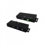 Exsys EXSYS EX-1517HMVS 7-portowy zarządzany metalowy koncentrator USB 3.2 Gen1 z ochroną przeciwprzepięciową EDS 15KV | 4718359015175 | 4718359015175