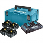 Makita ZESTAW ZASILAJĄCY 18V MAKPAC (4*BL1860B+DC18RD) (UN3480) | M 198091-4 | 088381474658