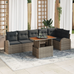vidaXL Aiam&ouml;&ouml;bli komplekt 7-osaline Hall pol&uuml;rattan | 3349593 | 8721158997074