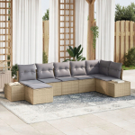 vidaXL 7-osaline aiam&ouml;&ouml;bli komplekt Beige pol&uuml;rattan | 3347150 | 8721158967367