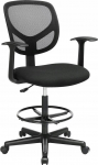 Kontoritool Songmics ergonoomiline t&ouml;&ouml;tool k&auml;etugedega, iste k&otilde;rgusega 55-75 cm, reguleeritav k&otilde;rge t&ouml;&ouml;tool | OBN25BK  XXX | 6955880393268