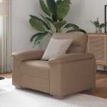 vidaXL Tugitool, cappuccino, 60 cm, kunstnahaga polsterdatud | 4105330 | 8721158692399