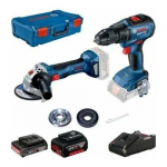Zestaw elektronarzędzi Bosch ZESTAW BOSCH 18V GWS180-LI + GSR18V-50 + 1x2.0Ah + 1x5,0Ah + GAL18V-40 + XL-BOXX | 0615990M47 | 4059952593425