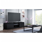 Topeshop Nowoczesny stolik szafka rtv lcd 120cm kolor Black | RTV120 CZAR | 5902838464182