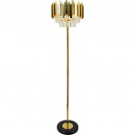 Lampa podłogowa Mdeco Elem Valetta 6268/4F TR lampa podłogowa stojąca 4x60W E27 złota/kryształ | 6268/4F TR | 5907737335472