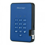 Dysk zewnętrzny HDD iStorage diskAshur2 2TB Blue (IS-DA2-256-2000-BE) | IS-DA2-256-2000-BE | 5060220251311