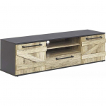 Beliani Szafka RTV jasne drewno z Blackm SALTER | 213856 | 4251682248136