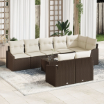 vidaXL 8-osaline aiam&ouml;&ouml;bli komplekt Cream ja Brown | 3355447 | 8721288357182