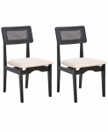 Beliani Zestaw 2 krzeseł do jadalni RUBONIA Drewno Black | 656233 Bel | 4069605040862