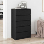 vidaXL Komoda, Black dąb, 60x36x103 cm | 862008 | 8721158724175