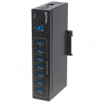 USB centrmezgls Manhattan 7-Port USB3.0 centrmezgls rūpnieciskai lieto&scaron;anai | 164405 | 0766623164405